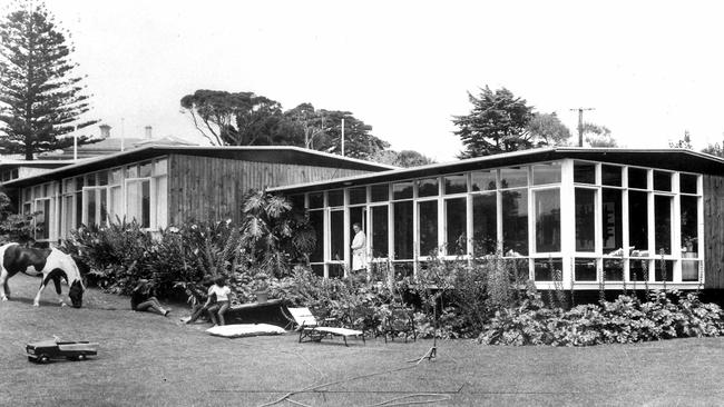 The Holt family’s beach house at Portsea where the PM loved to go to relax.