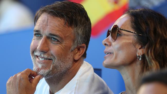 Argentine great Gabriel Batistuta, pictured watching the ATP Cup tennis tournament in Perth, was once headhunted for the Adelaide United coaching job. Picture: Paul Kane/Getty Images