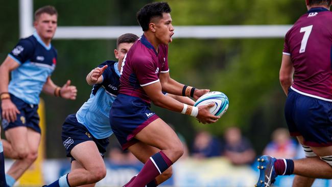 Action in the Gen Blue v Queensland Red U16 rugby championship. Pic: Kev Nagle