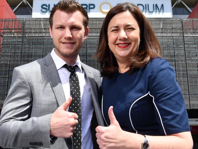 Annastacia Palaszczuk with Jeff Horn