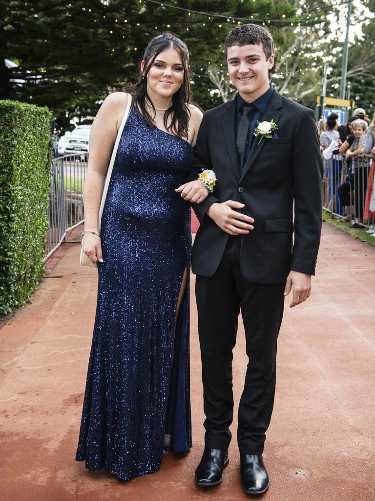 Jack Kowitz and partner Kirra Moskwa at St Mary's College formal at Picnic Point, Friday, March 24, 2023. Picture: Kevin Farmer