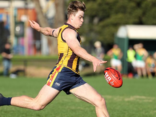 Josh Wills in action for Yarraville-Seddon in the WRFL. Picture: Local Legends Photography