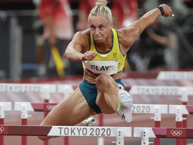Clay finished third in the semifinal of the 100m hurdles in Tokyo. Picture: Alex Coppel