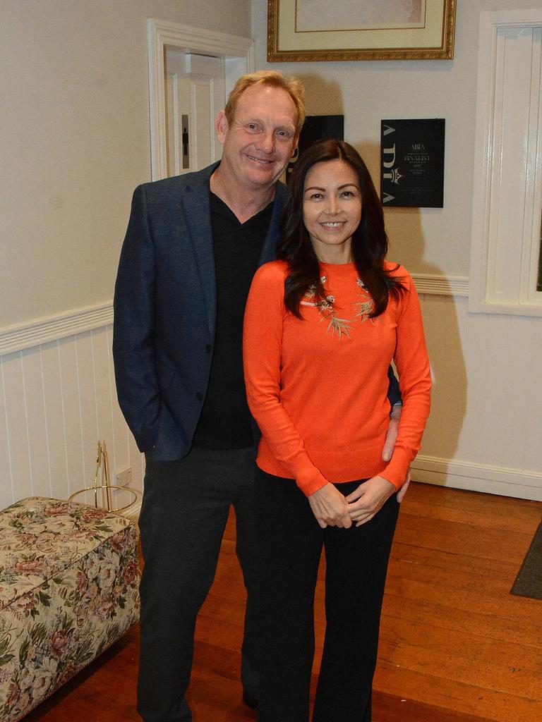 John King and Marina Walker at Mudgeeraba Chamber of Commerce dinner at House of Eco Studio, Mudgeeraba. Picture: Regina King.