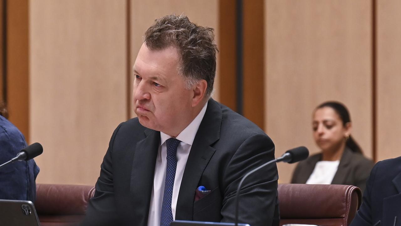 PwC chief executive Kevin Burrowes fronts a Senate inquiry into consultancy services at Parliament House in Canberra. Picture: NCA NewsWire / Martin Ollman