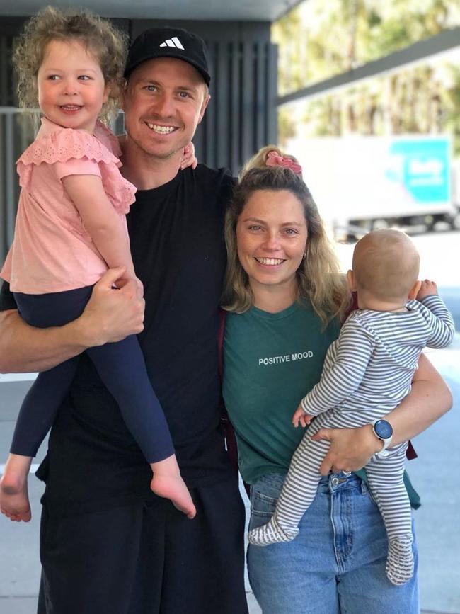 Mitch Duncan is reunited with his family. Picture: Instagram