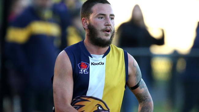 Doveton Eagles playing coach Josh Johns. Picture: Stuart Milligan