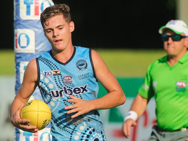 Brayden Corey Culhane as the Palmerston Magpies v Darwin Buffaloes at TIO Stadium.Picture GLENN CAMPBELL