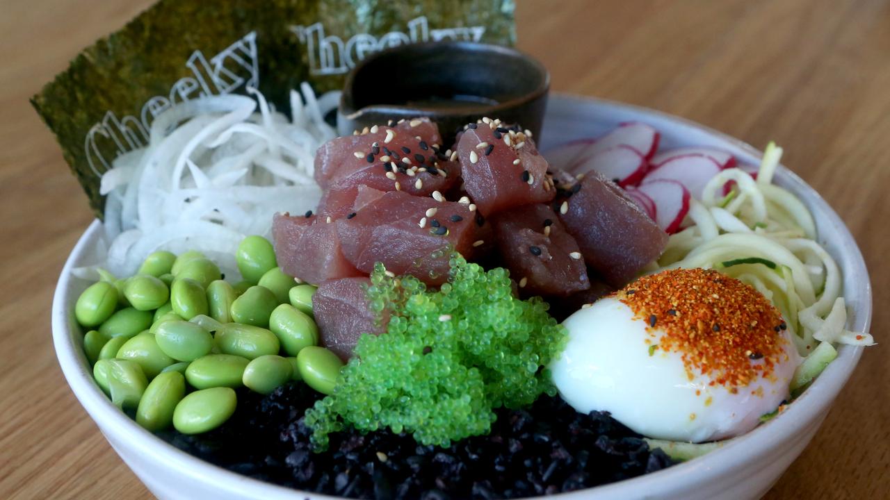 A tuna bowl at Cheeky Poke Bar. Picture: Steve Pohlner