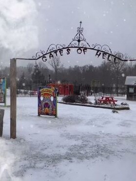 A children's playground in Michigan amid the widespread freeze. Picture: Instagram