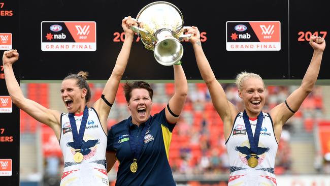 Bec Goddard coached Adelaide to the 2017 AFLW premiership before she was let go. Picture: AAP Image