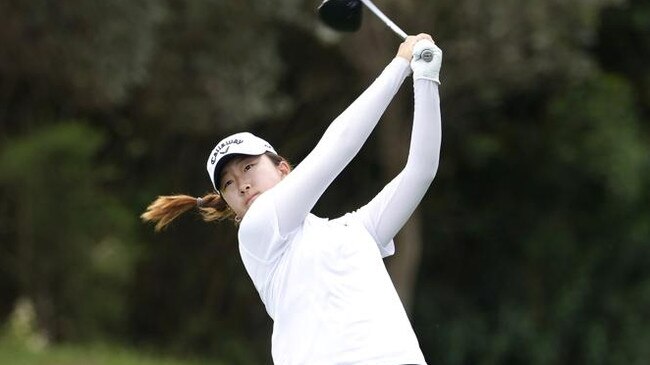 16-year-old amateur Rachel Lee impressed in Round One, getting the better of superstars Minjee Lee and Jiyai Shin. Picture: PGA Australia/Gregg Porteous