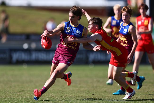 St Laurtence’s Cooper Hodge of Lions (Photo by Chris Hyde/AFL Photos/via Getty Images)