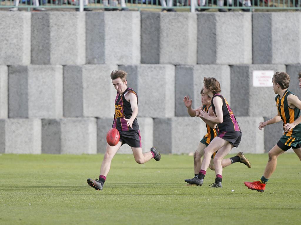 Hutchins 2nd XVIII versus St Patricks in the Sports Association of Independent Schools Australian Rules grand final. Picture. PATRICK GEE