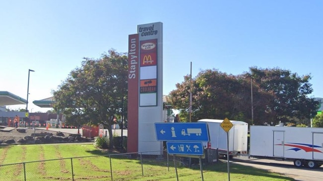 The attack unfolded at the BP truck stop and service station at Stapylton.