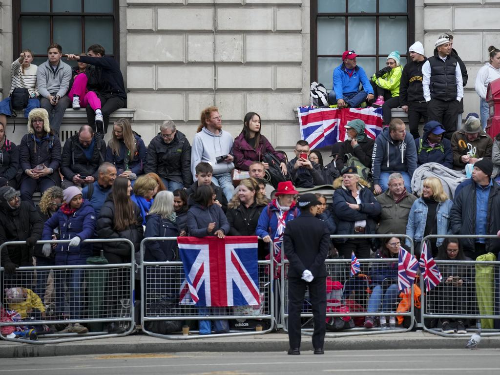 Many in the crowd have been waiting for hours to get a good place. Picture: Getty