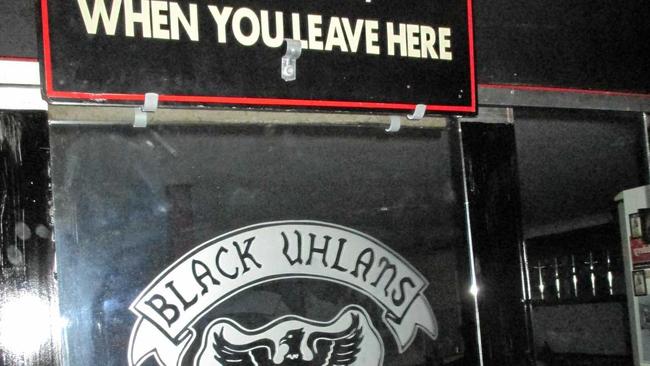 Inside the Gold Coast Black Uhlans clubhouse during Operation Variety police raids. Picture: QPS