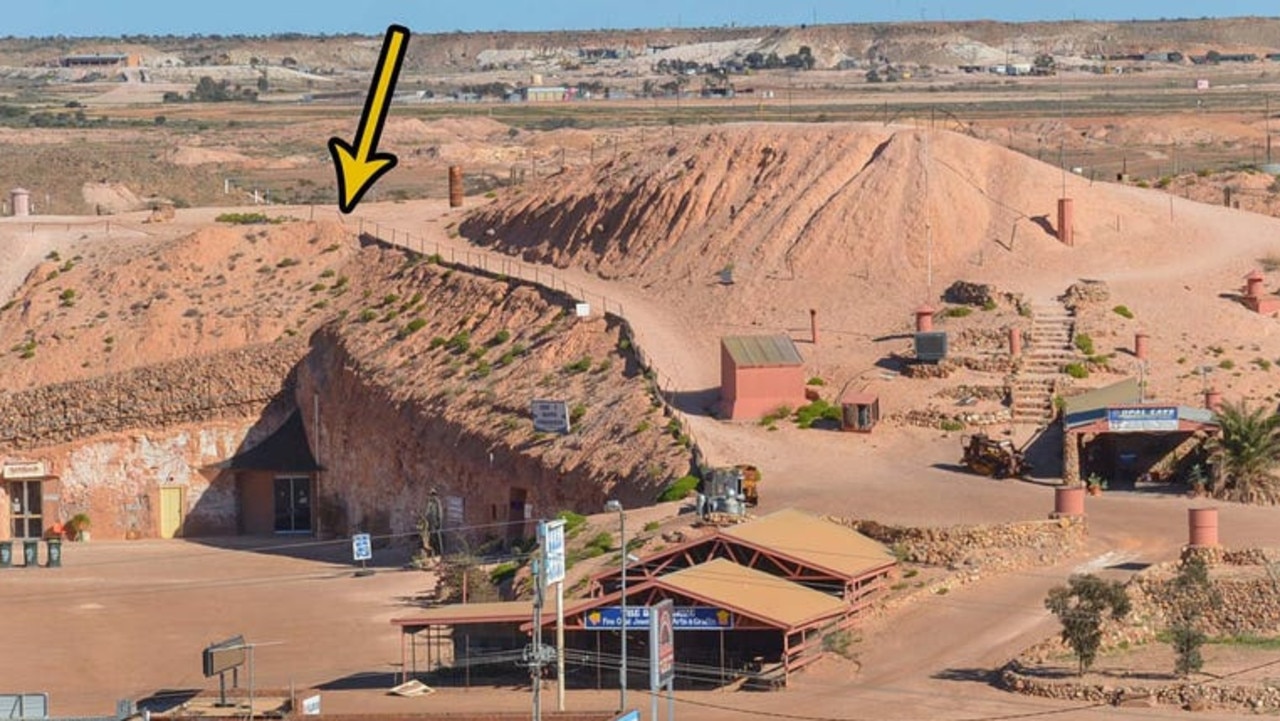 The spaceship is part of the sale of The Opal Cave in Coober Pedy, which has been listed with a price guide of $1 million.