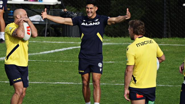 Dylan Brown at Eels training at Kellyville on Monday. Picture: Adam Yip