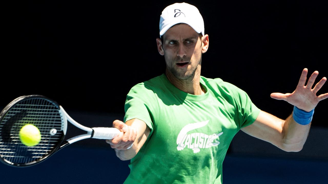 Novak Djokovic may still not be allowed to play in the Australian Open next year. (Photo by Mike FREY / AFP)