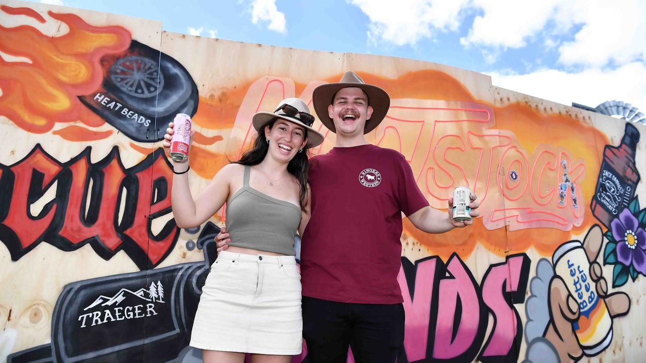 Madilyn Turnbull and Jacob Stocks at Meatstock, Toowoomba Showgrounds. Picture: Patrick Woods.