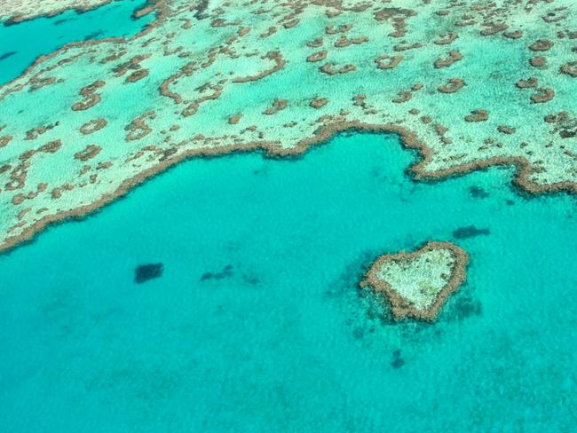 ESCAPE: Heart Reef, Great Barrier Reef, QLD. Picture: Tourism Whitsundays