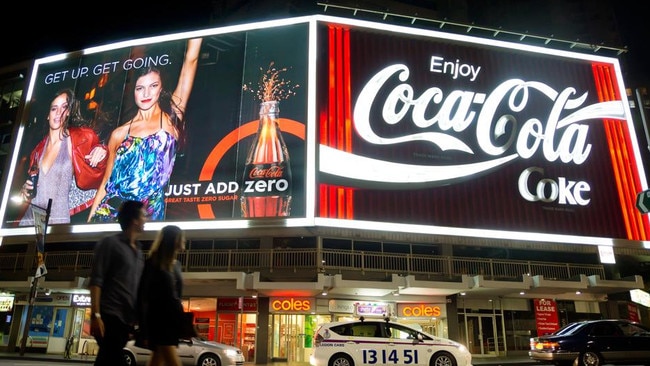 The iconic Coca-Cola billboard at Kings Cross. Picture: Supplied