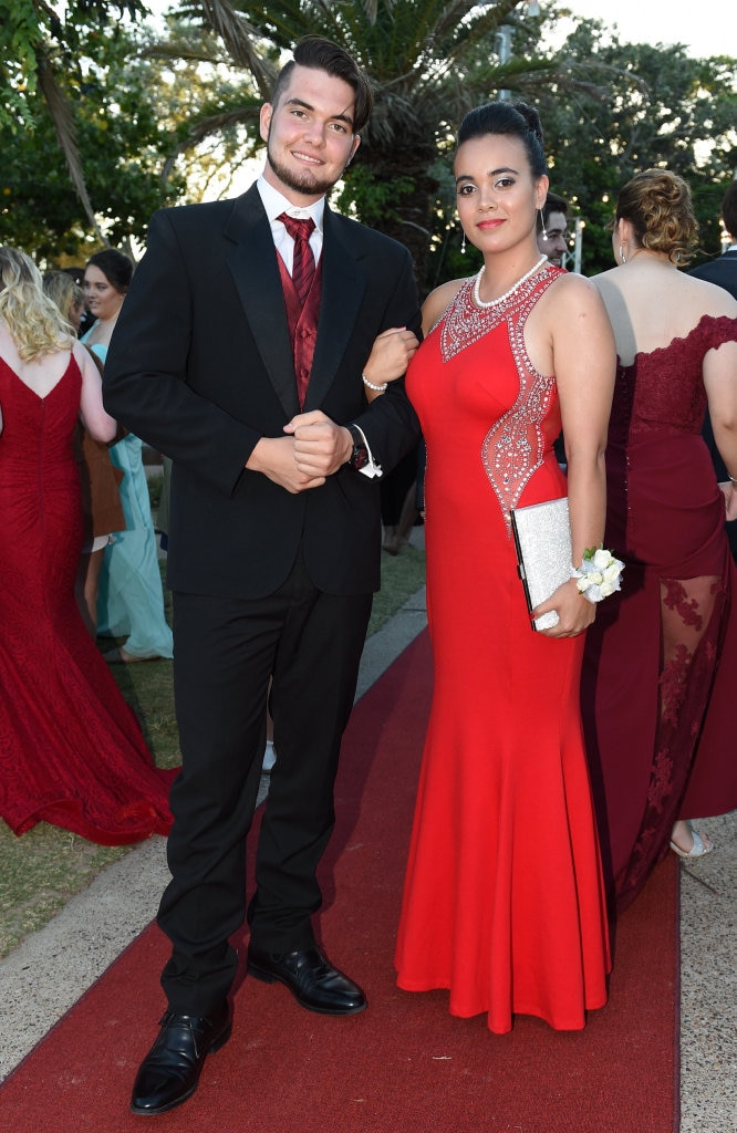 Hervey Bay High formal at the Waterfront - Blayne Wright and Emmara Mendoza. Picture: Alistair Brightman