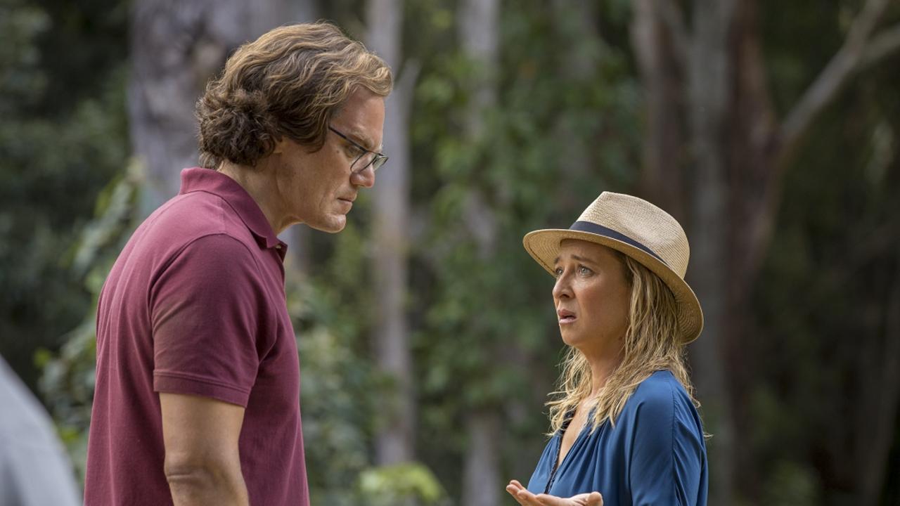 Napoleon (Michael Shannon) and Heather (Asher Keddie), shown. (Photo by: Vince Valitutti/Hulu)