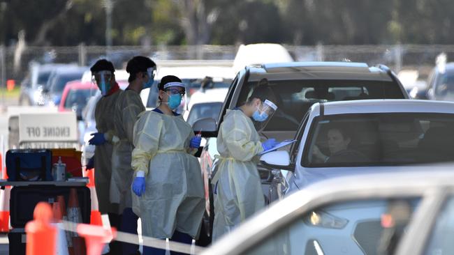 Testing stations remain open in South Australia, but the five active cases in the state involve returned travellers. Picture: David Mariuz/Getty Images