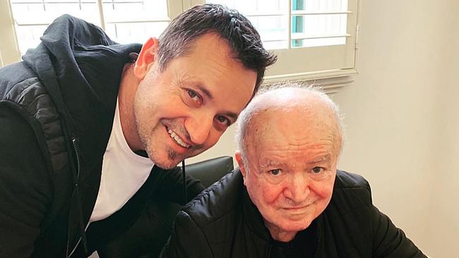 Spiros Dimitriou in 2019 with his father John, a resident of St Basil’s.