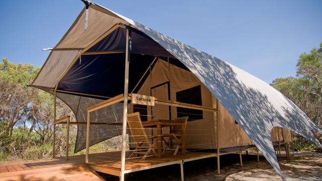 Camp safari style at Wilsons Promontory. Picture: Christian Pearson.