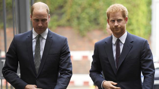 Prince William, the Duke of Cambridge, left, and Prince Harry.