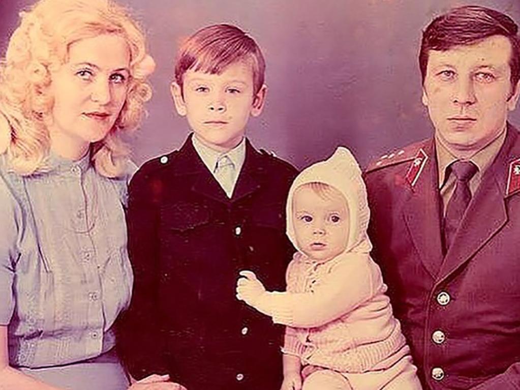 Olga as a baby with her family. Picture: Instagram/Olga Kagarlitskaya