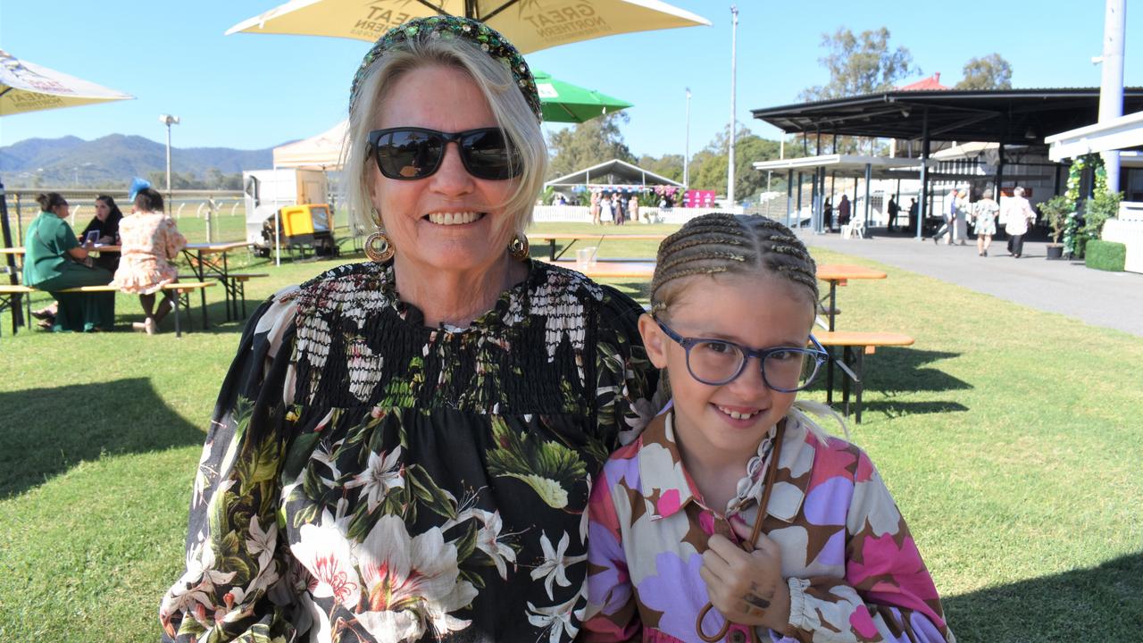 Deb Fraser and Amalia Fraser at the 2023 Rockhampton Girls Grammar 21st Race Day.