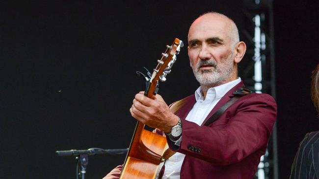 Paul Kelly playing at Glenelg beach, Saturday, November 4, 2020. (Photo: Brenton Edwards)