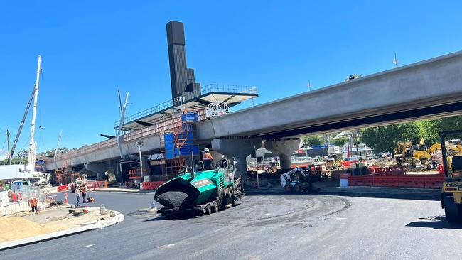 After – work progressing on the new bridge. Picture: Lilydale Township Action Group