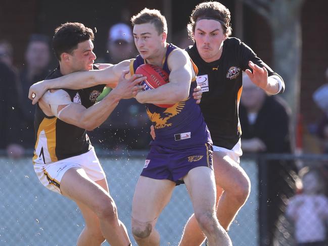 Mitchell Honeychurch for Vermont during the EFL (Premier): Vermont v Balwyn game in Vermont. Saturday, August 17, 2019. Picture: David Crosling