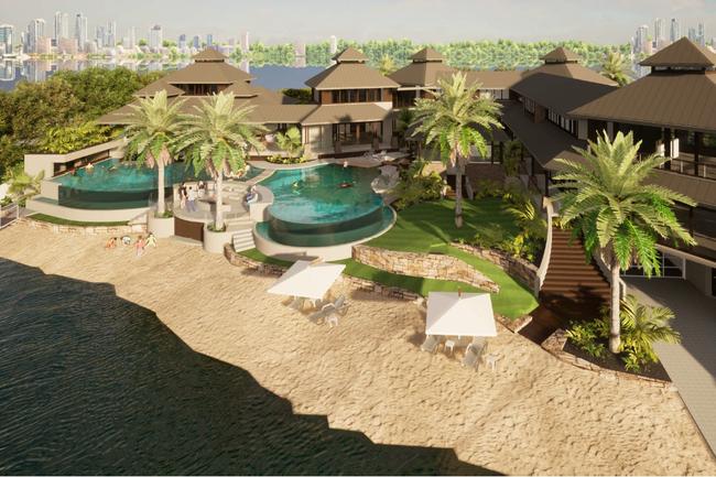Artist impression of a mansion planned for Surfers Paradise by Tah-nee Beard