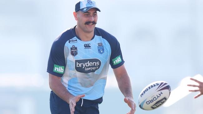 Reagan Campbell-Gillard during NSW State of Origin training. Photo: Brett Costello