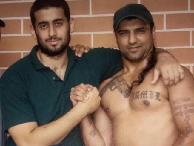 Mumtaz Qaumi (right) with friend. Date of the photo is unknown but site is believed to be Silverwater prison.