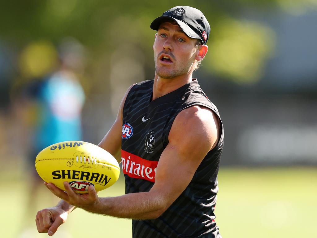 Harry Perryman has moved from the Giants defence to a key part of Collingwood’s midfield. Picture: Morgan Hancock/Getty Images