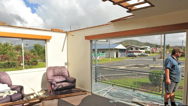 Ten anniversary of Cyclone Yasi. Severe Cyclone Yasi 2011. Jamie Faulks in the remains of his Silkwood home. Five years earlier his home was badly damaged by cyclone Larry. Picture: Evan Morgan