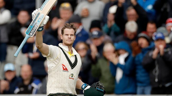 Steve Smith did score a double century wearing the neck guard during the 2019 Ashes. Picture: Getty Images