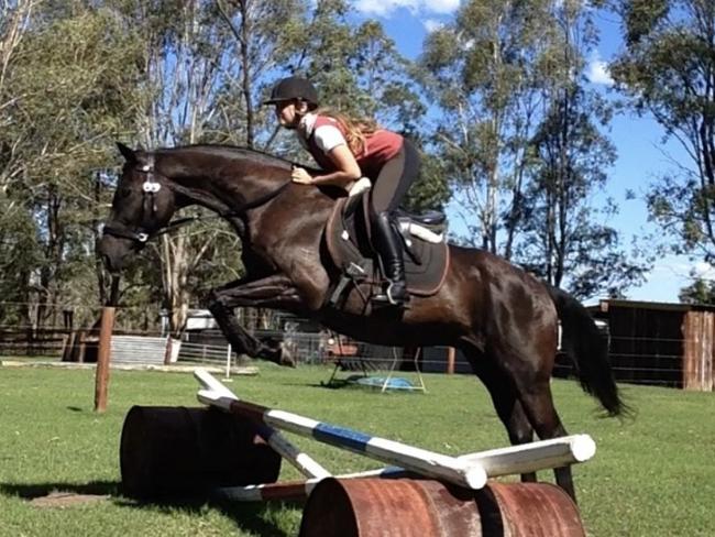 Jake the retired racehorse with former owner Nikki Plint in his younger days.