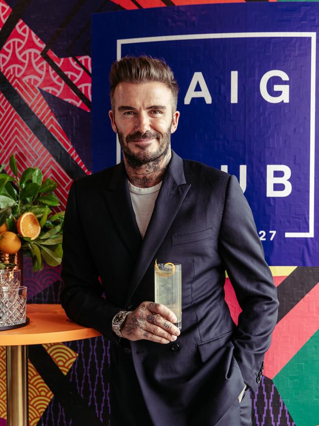 David Beckham sips on Haig Club. (Photo by Haig via Getty Images)