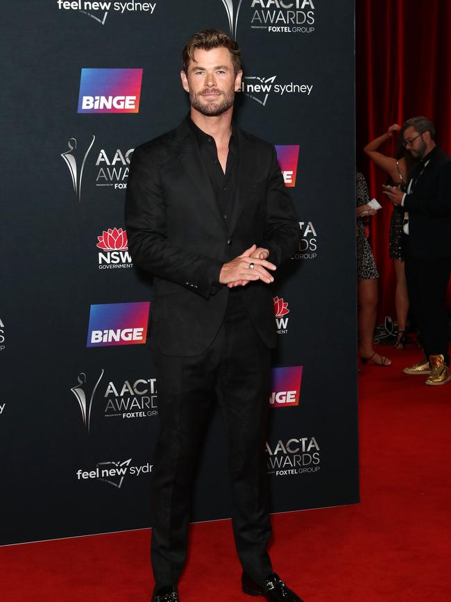 Chris Hemsworth at the AACTAs. Picture: Matrix