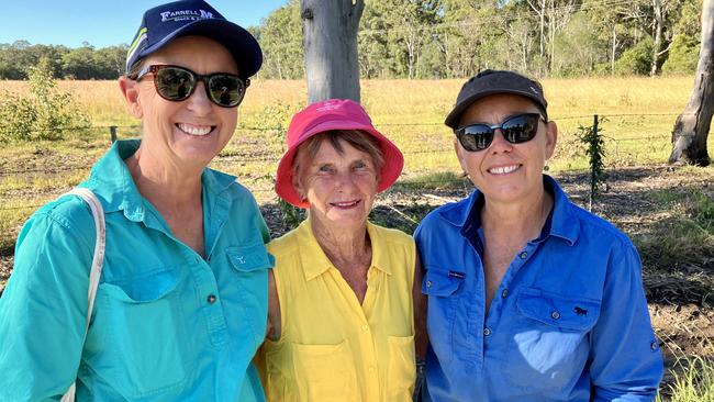 Melissa Lawrence, Daphne Farlow and Sharyn Farlow — fourth and fifth generation James Creek farmers.