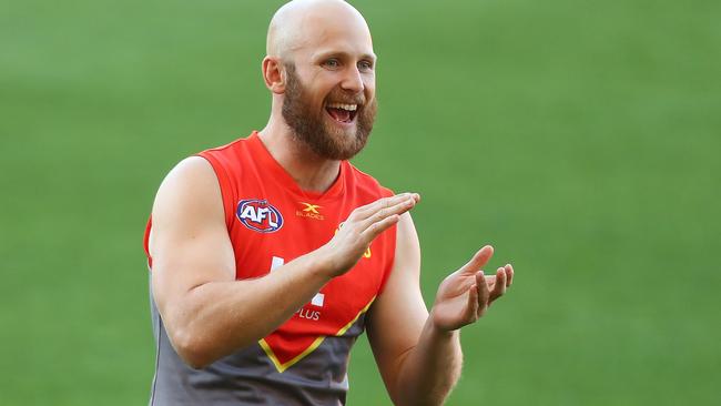 GOLD COAST, AUSTRALIA — AUGUST 15: Gary Ablett smiles during a Gold Coast Suns AFL training session at Metricon Stadium on August 15, 2017 in Gold Coast, Australia. (Photo by Chris Hyde/Getty Images)