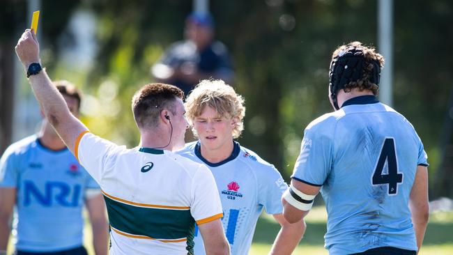 NSW player Oliver McCrea in the match. Picture: Julian Andrews